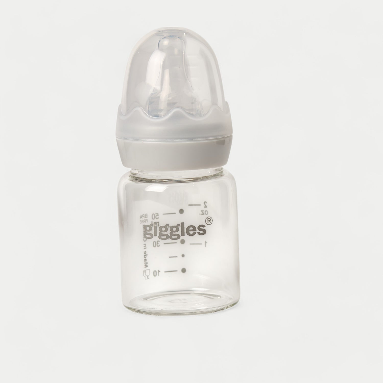 Giggles 2-Piece Glass Feeding Bottle Set - 50 ml