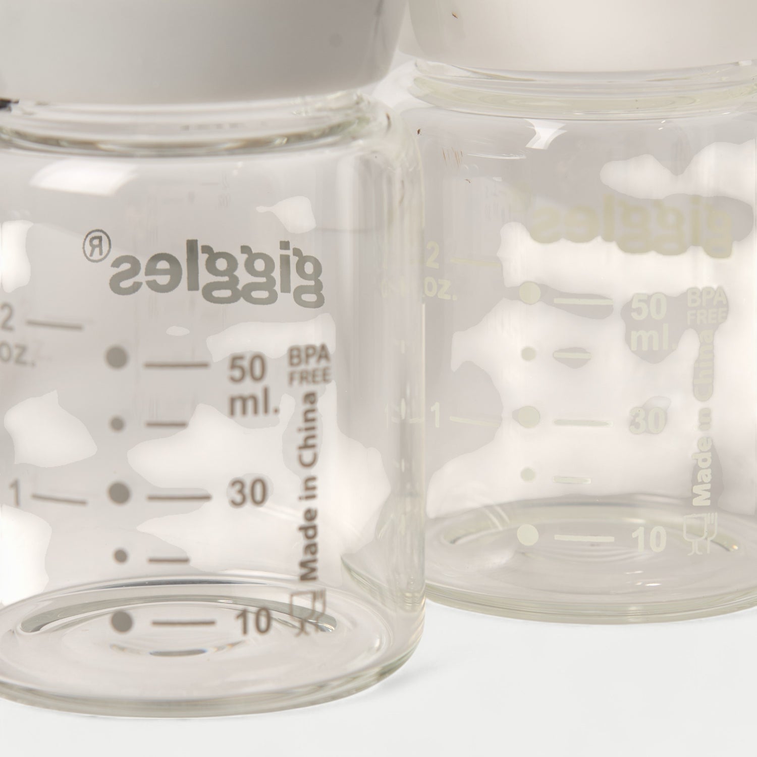 Giggles 2-Piece Glass Feeding Bottle Set - 50 ml