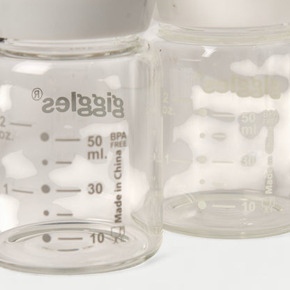 Giggles 2-Piece Glass Feeding Bottle Set - 50 ml