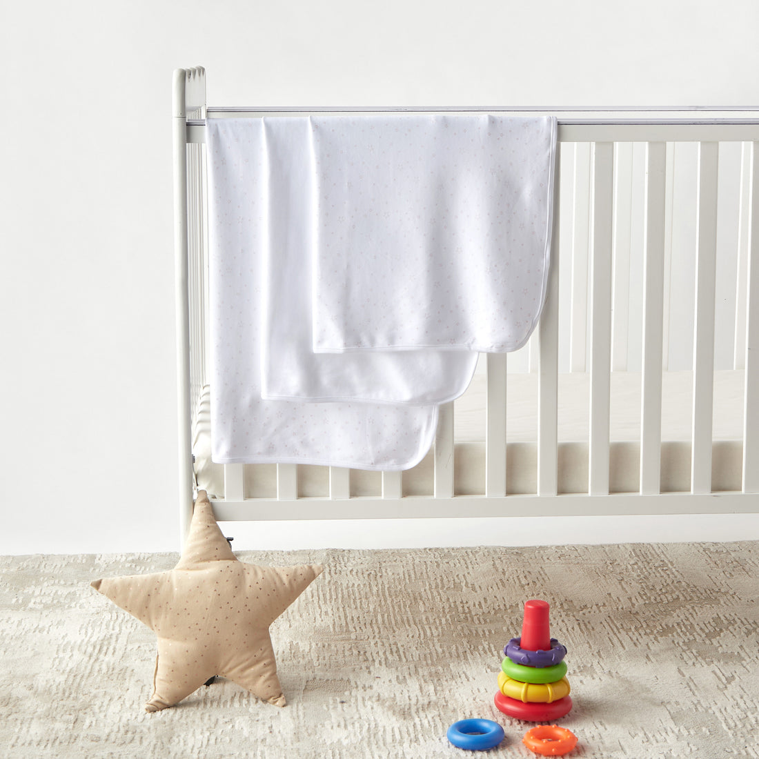 Juniors Printed 3-Piece Receiving Blanket Set - 80x80 cm - HomeBabyNurseryBlankets &amp; SwaddlesReceiving Blankets