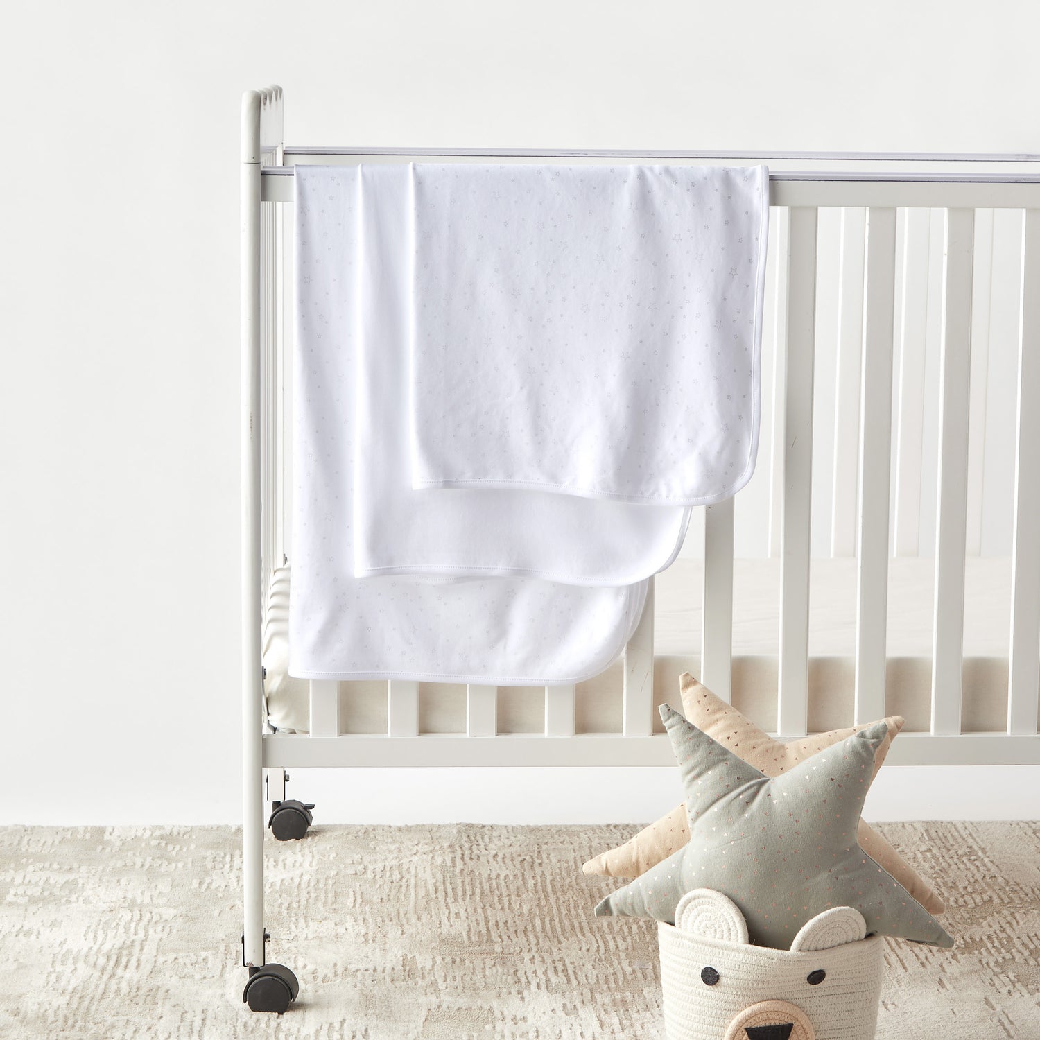 Juniors Printed 3-Piece Receiving Blanket Set - 80x80 cm - HomeBabyNurseryBlankets &amp; SwaddlesReceiving Blankets