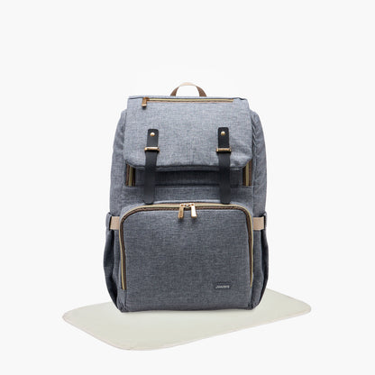 Juniors Solid Diaper Backpack with Adjustable Straps and Handle