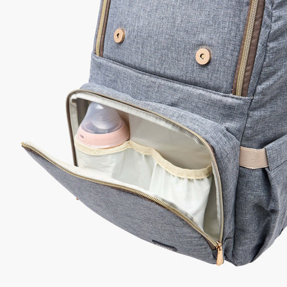 Juniors Solid Diaper Backpack with Adjustable Straps and Handle