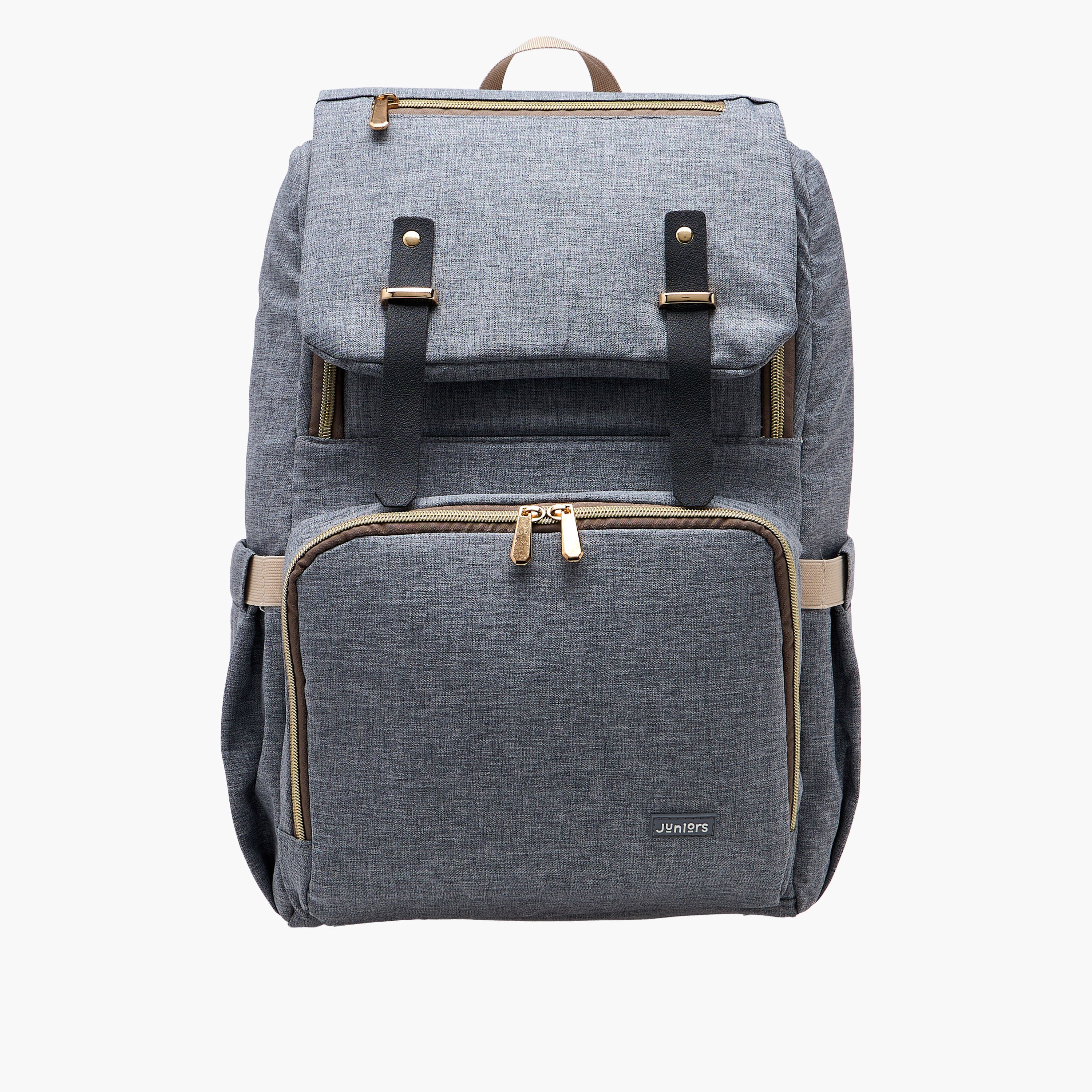 Juniors Solid Diaper Backpack with Adjustable Straps and Handle