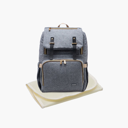 Juniors Solid Diaper Backpack with Adjustable Straps and Handle