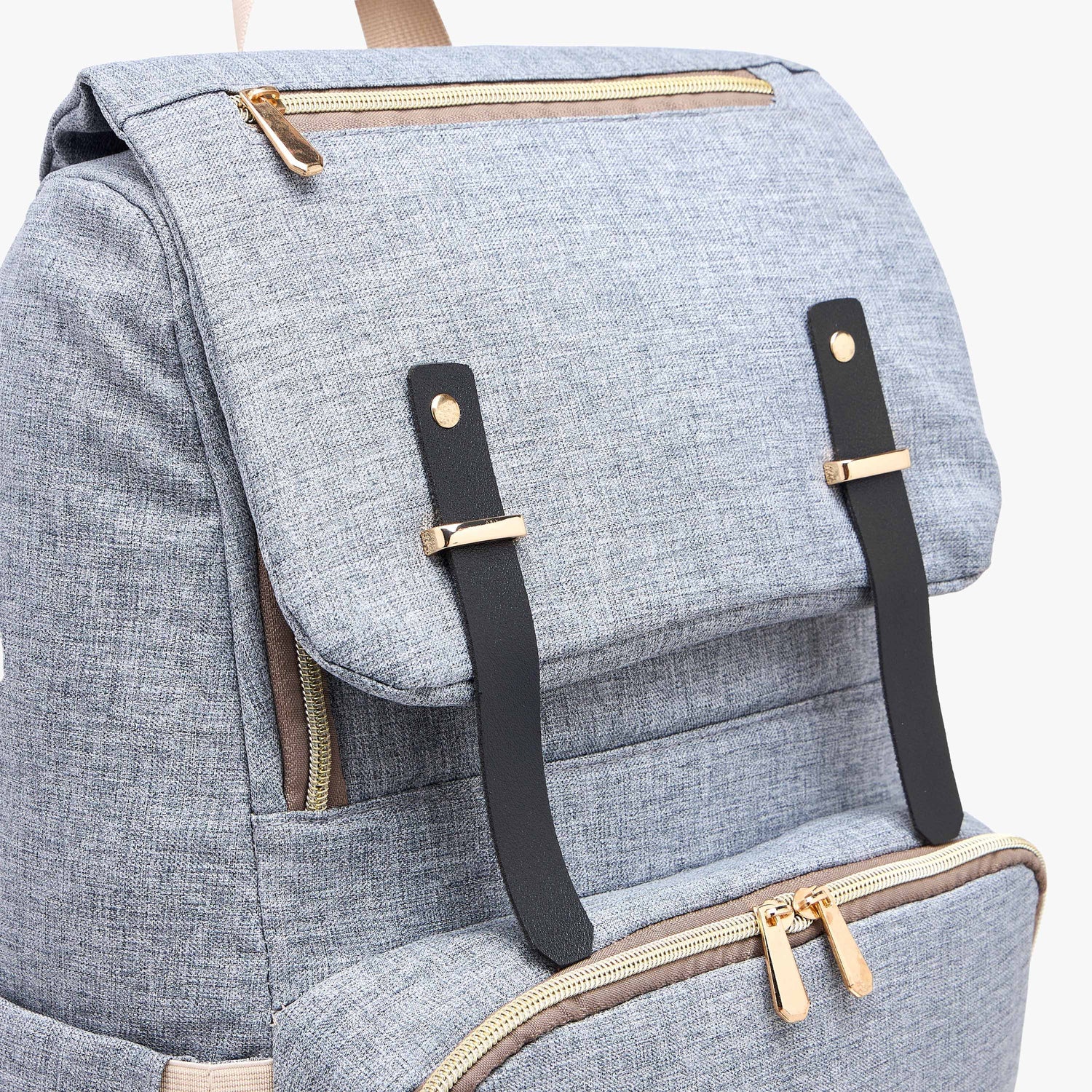 Juniors Solid Diaper Backpack with Adjustable Straps and Handle