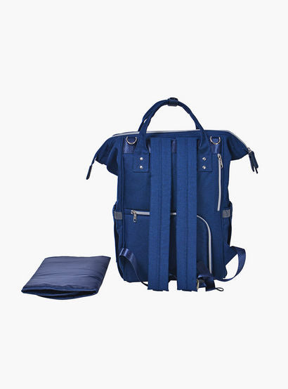 Juniors Quilted Diaper Backpack with Adjustable Straps and Zip Closure-baby-gear-diaperbags-image-2