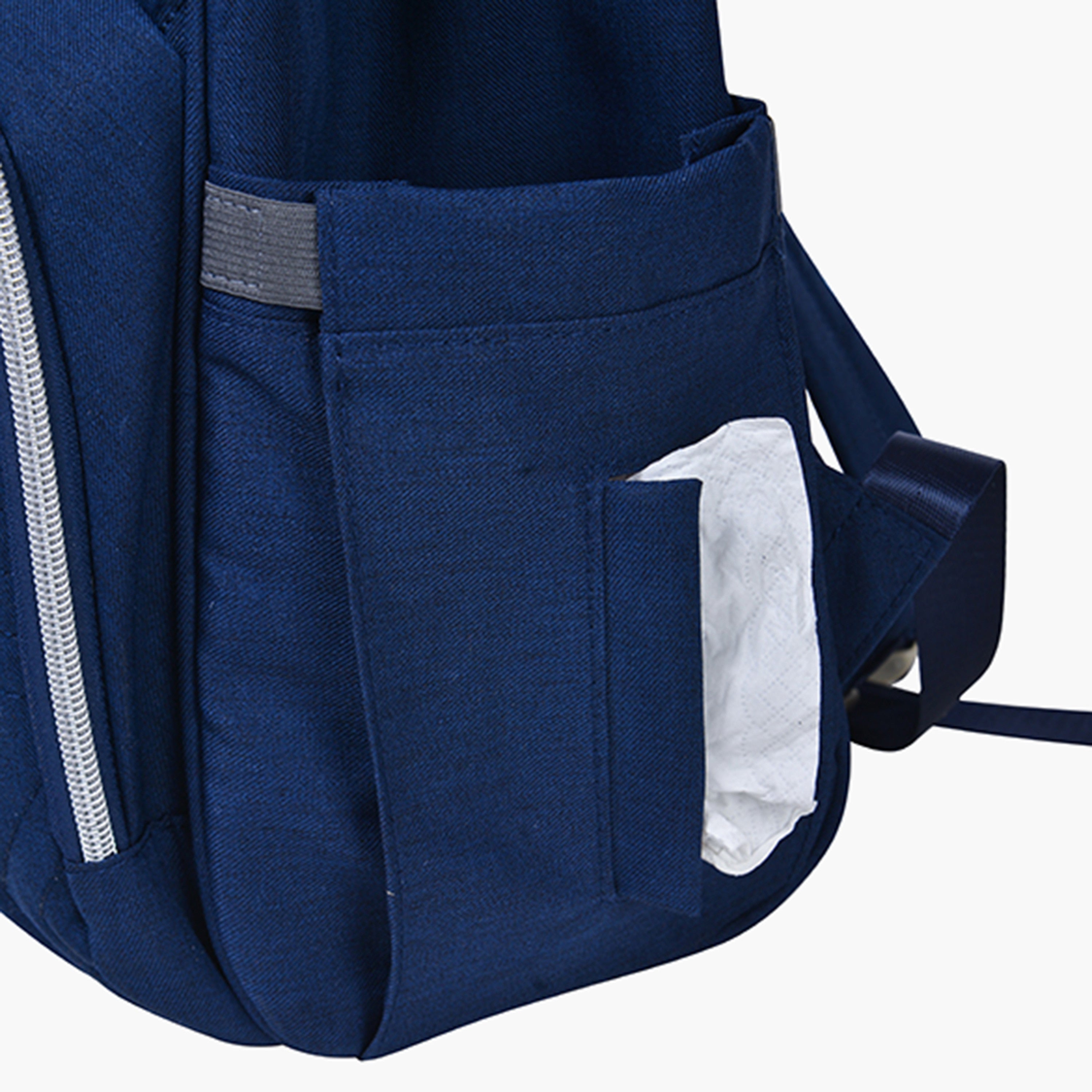 Juniors Quilted Diaper Backpack with Adjustable Straps and Zip Closure
