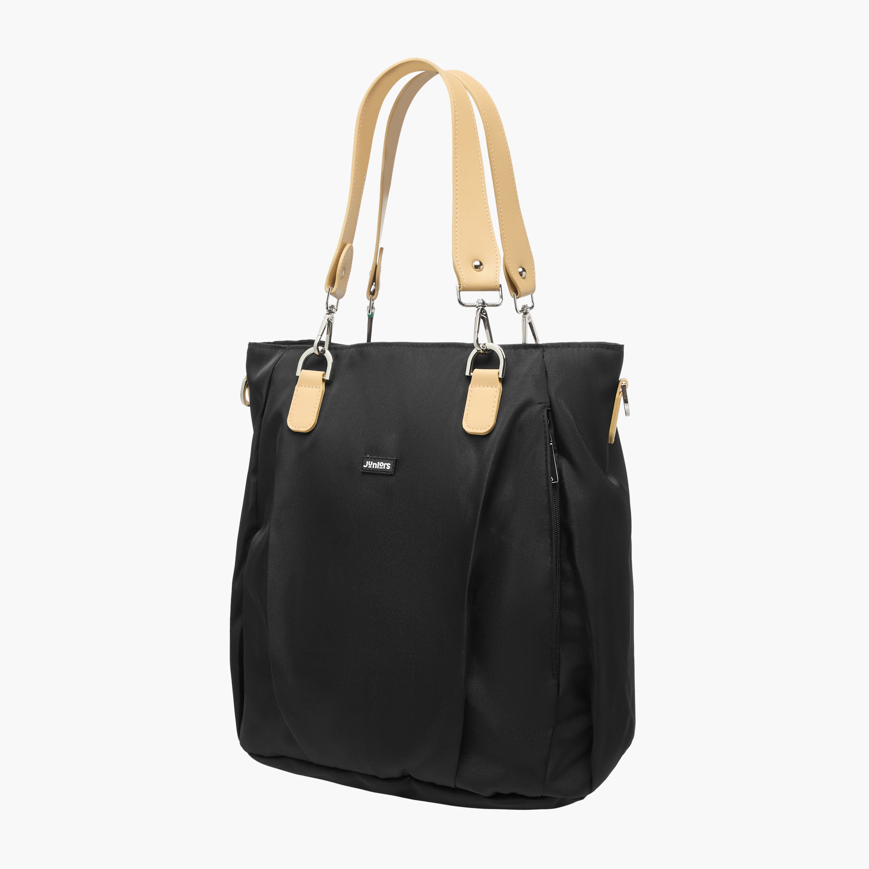 Juniors Solid Diaper Bag with Double Handle and Zip Closure