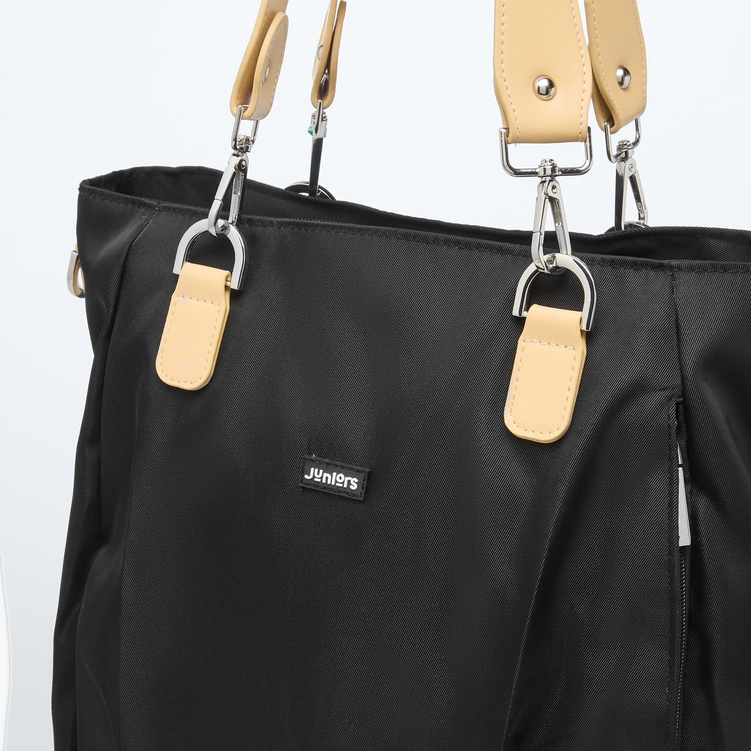 Juniors Solid Diaper Bag with Double Handle and Zip Closure