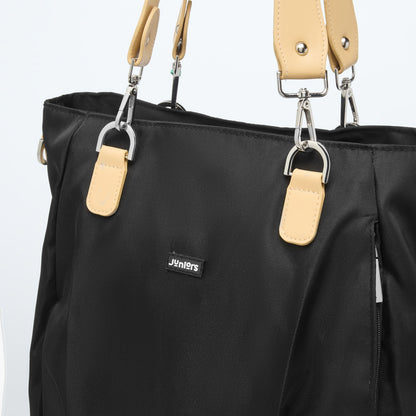 Juniors Solid Diaper Bag with Double Handle and Zip Closure