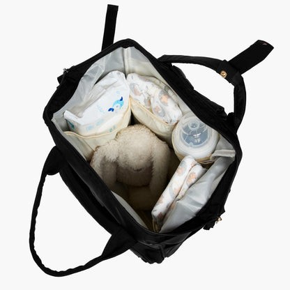 Juniors Quilted Diaper Backpack with Adjustable Shoulder Straps and Zip Closure