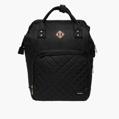 Juniors Quilted Diaper Backpack with Adjustable Shoulder Straps and Zip Closure