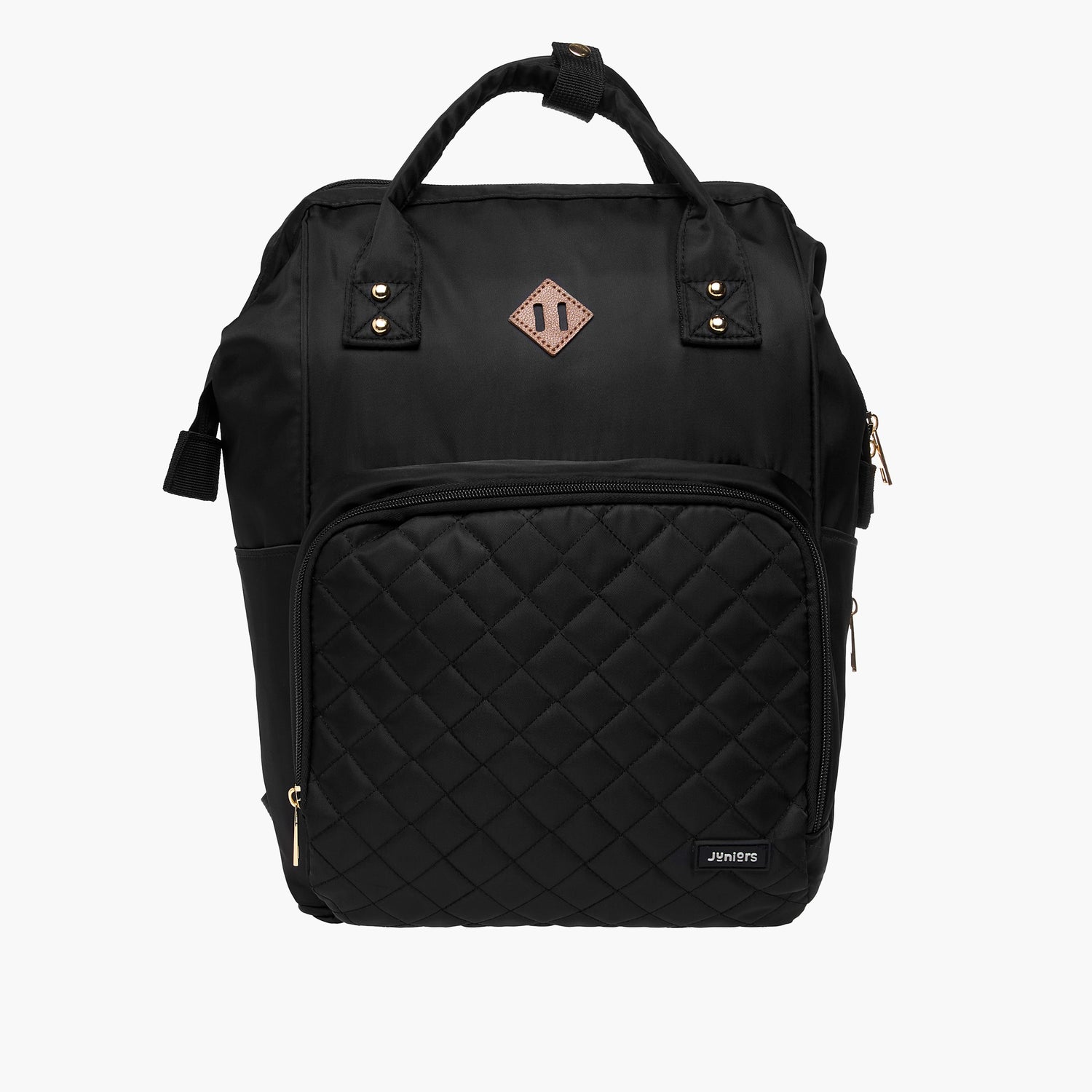 Juniors Quilted Diaper Backpack with Adjustable Shoulder Straps and Zip Closure
