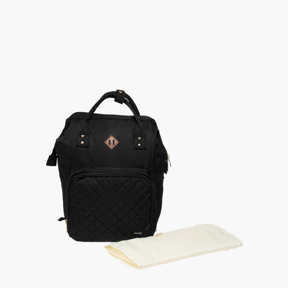 Juniors Quilted Diaper Backpack with Adjustable Shoulder Straps and Zip Closure