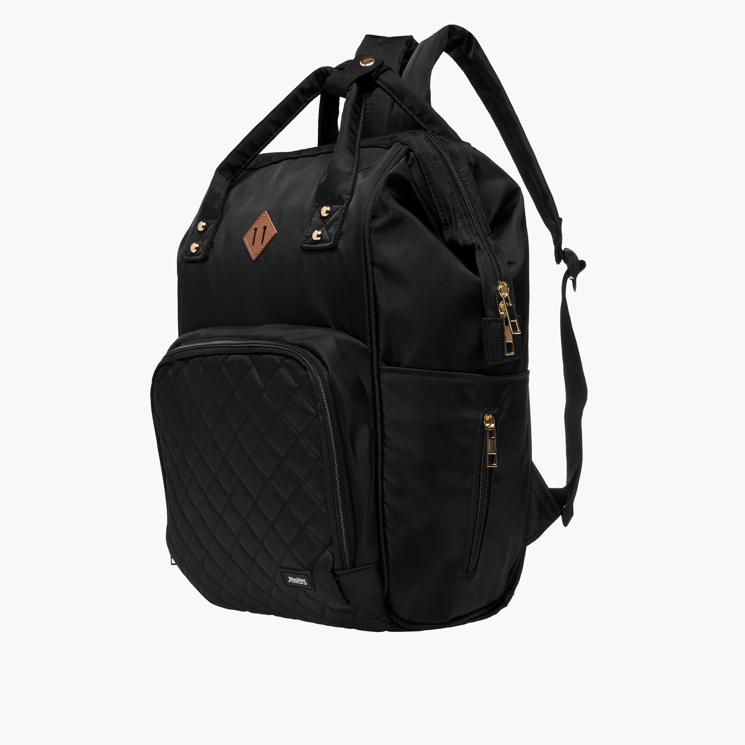 Juniors Quilted Diaper Backpack with Adjustable Shoulder Straps and Zip Closure