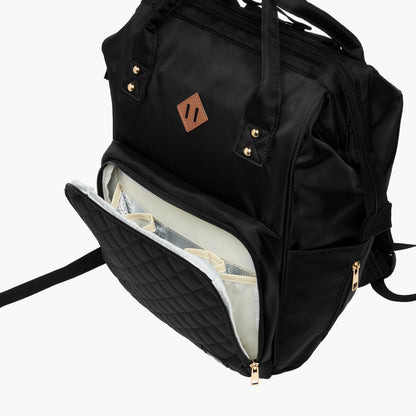 Juniors Quilted Diaper Backpack with Adjustable Shoulder Straps and Zip Closure