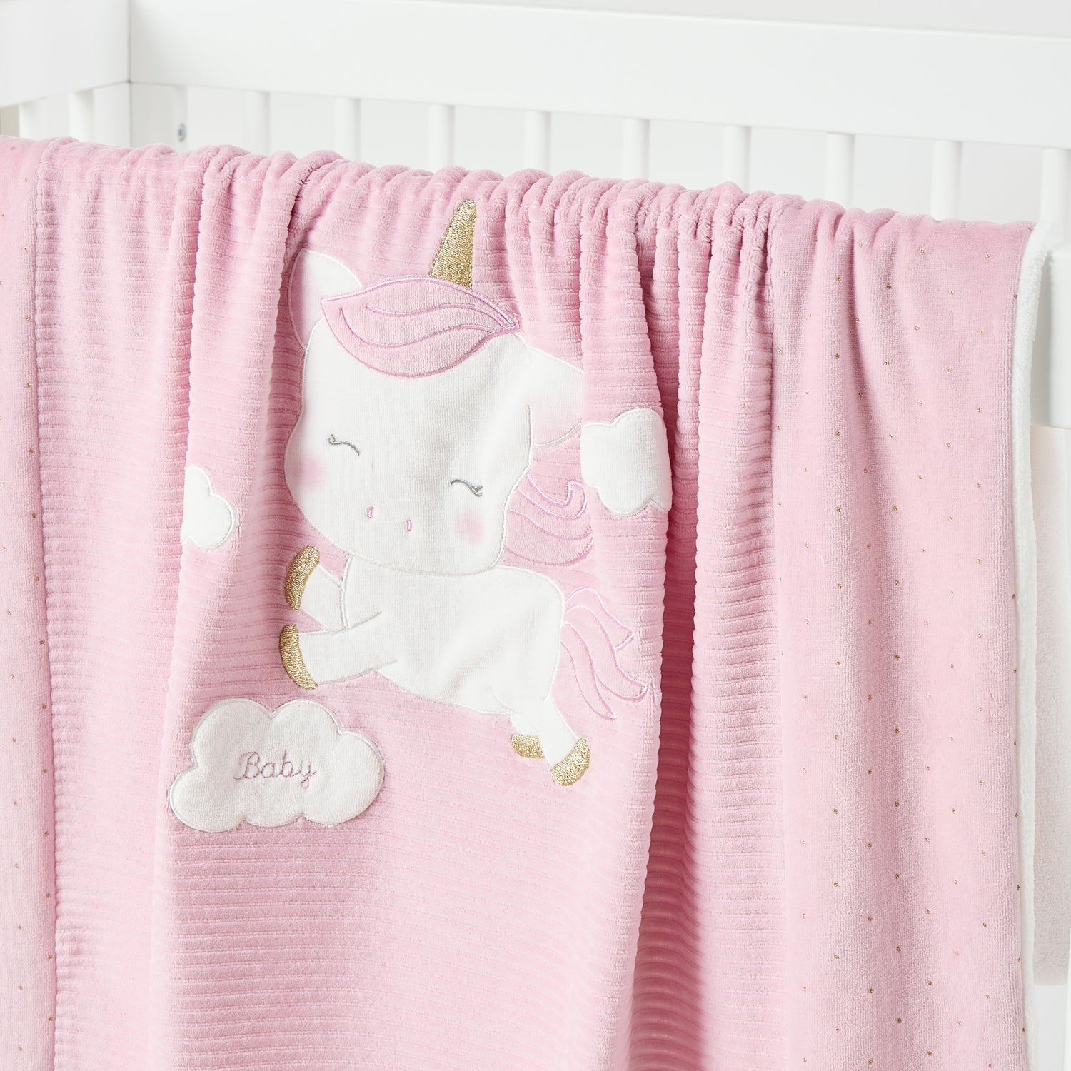 Juniors Unicorn Embroidered Blanket - 76x100 cm