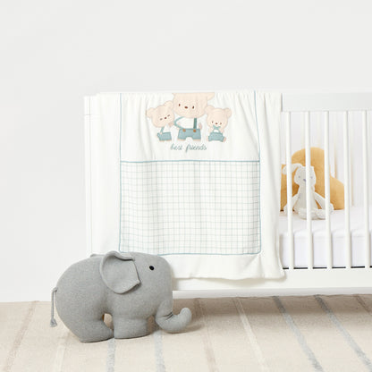 Juniors Applique Detail Raschel Blanket - 76x100 cm - HomeBabyNurseryBlankets &amp; SwaddlesReceiving Blankets