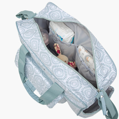 Juniors Printed Diaper Bag with Adjustable Strap and Zip Closure