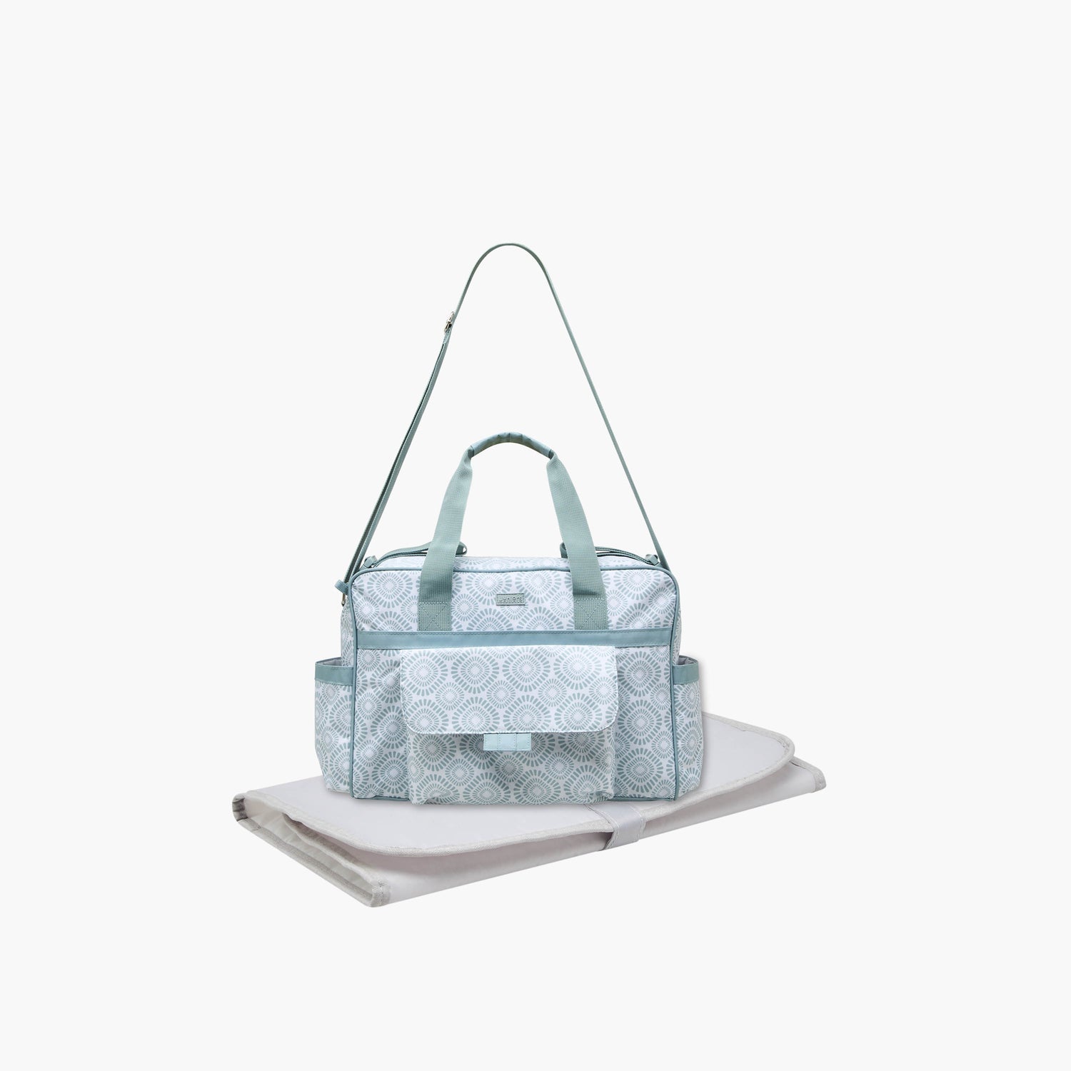 Juniors Printed Diaper Bag with Adjustable Strap and Zip Closure