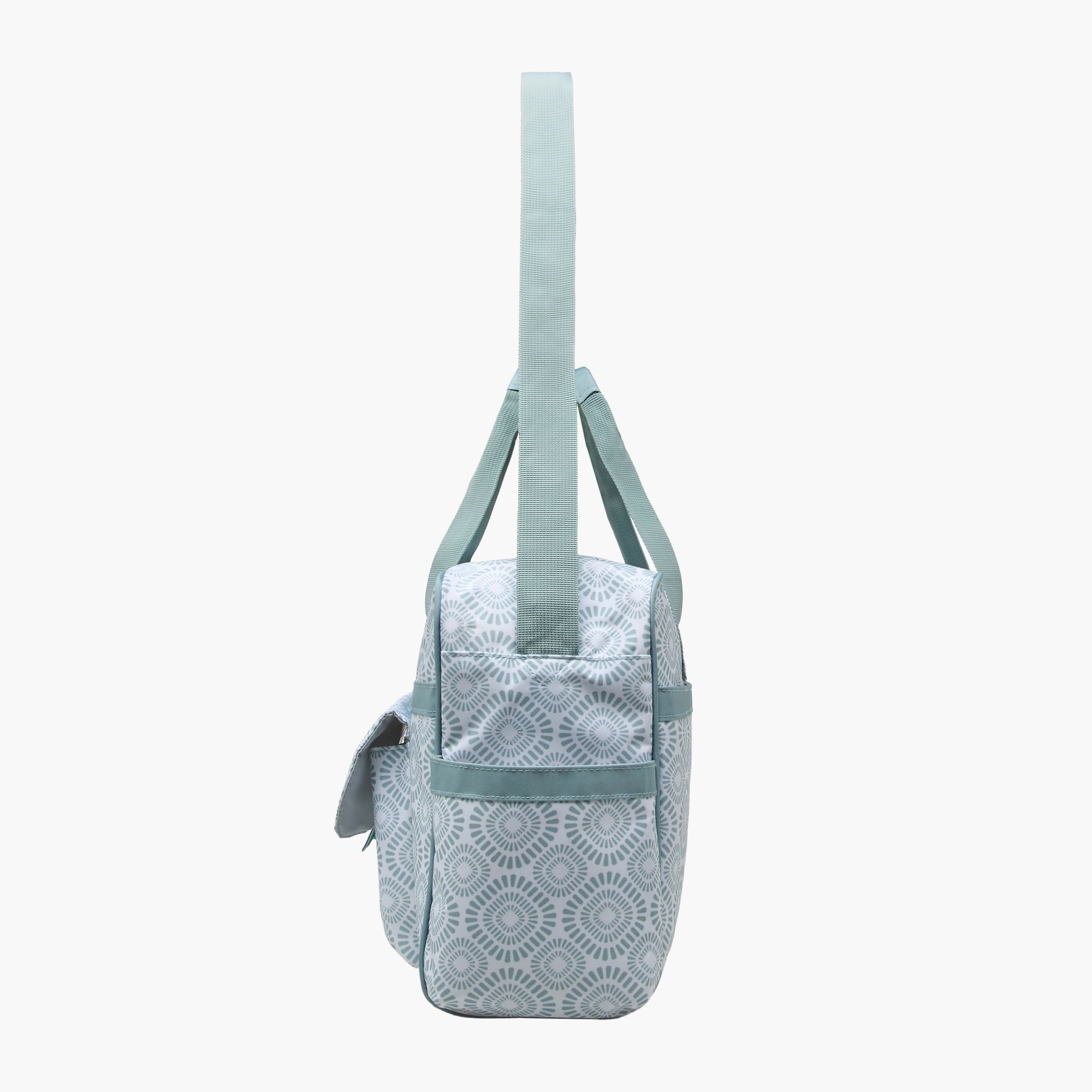 Juniors Printed Diaper Bag with Adjustable Strap and Zip Closure