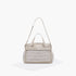 Giggles Striped Diaper Bag with Zip Closure and Adjustable Strap - Beige