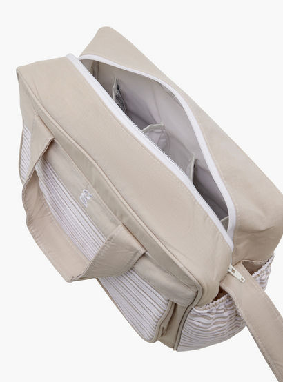 Giggles Striped Diaper Bag with Zip Closure and Adjustable Strap-baby-gear-diaperbags-image-10