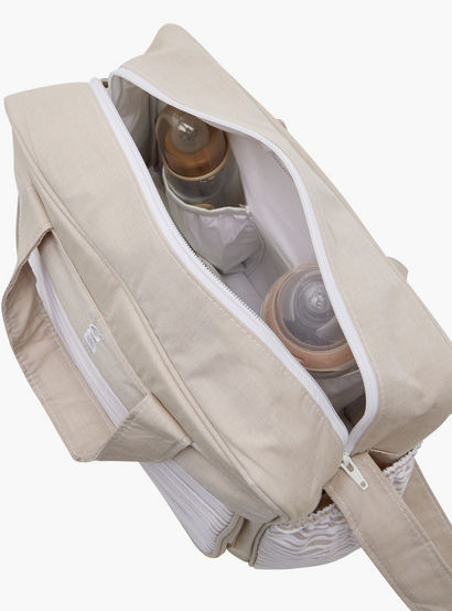 Giggles Striped Diaper Bag with Zip Closure and Adjustable Strap-baby-gear-diaperbags-image-11