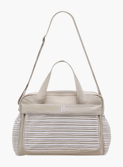 Giggles Striped Diaper Bag with Zip Closure and Adjustable Strap-baby-gear-diaperbags-image-2