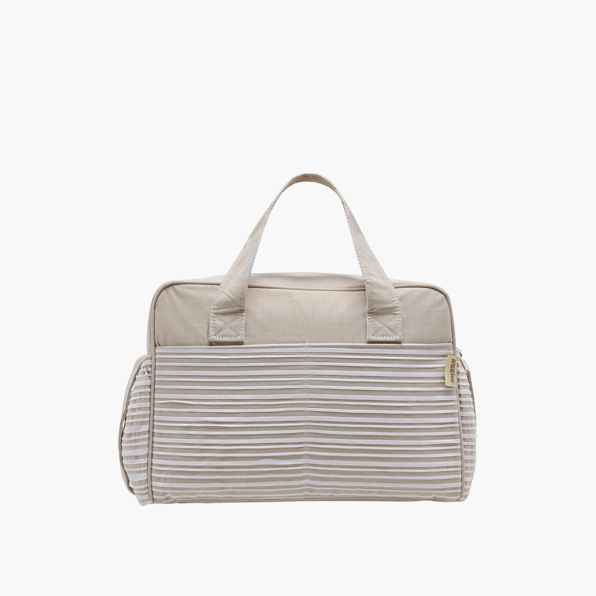 Giggles Striped Diaper Bag with Zip Closure and Adjustable Strap