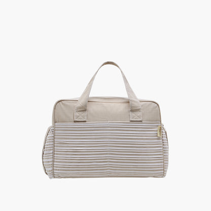 Giggles Striped Diaper Bag with Zip Closure and Adjustable Strap