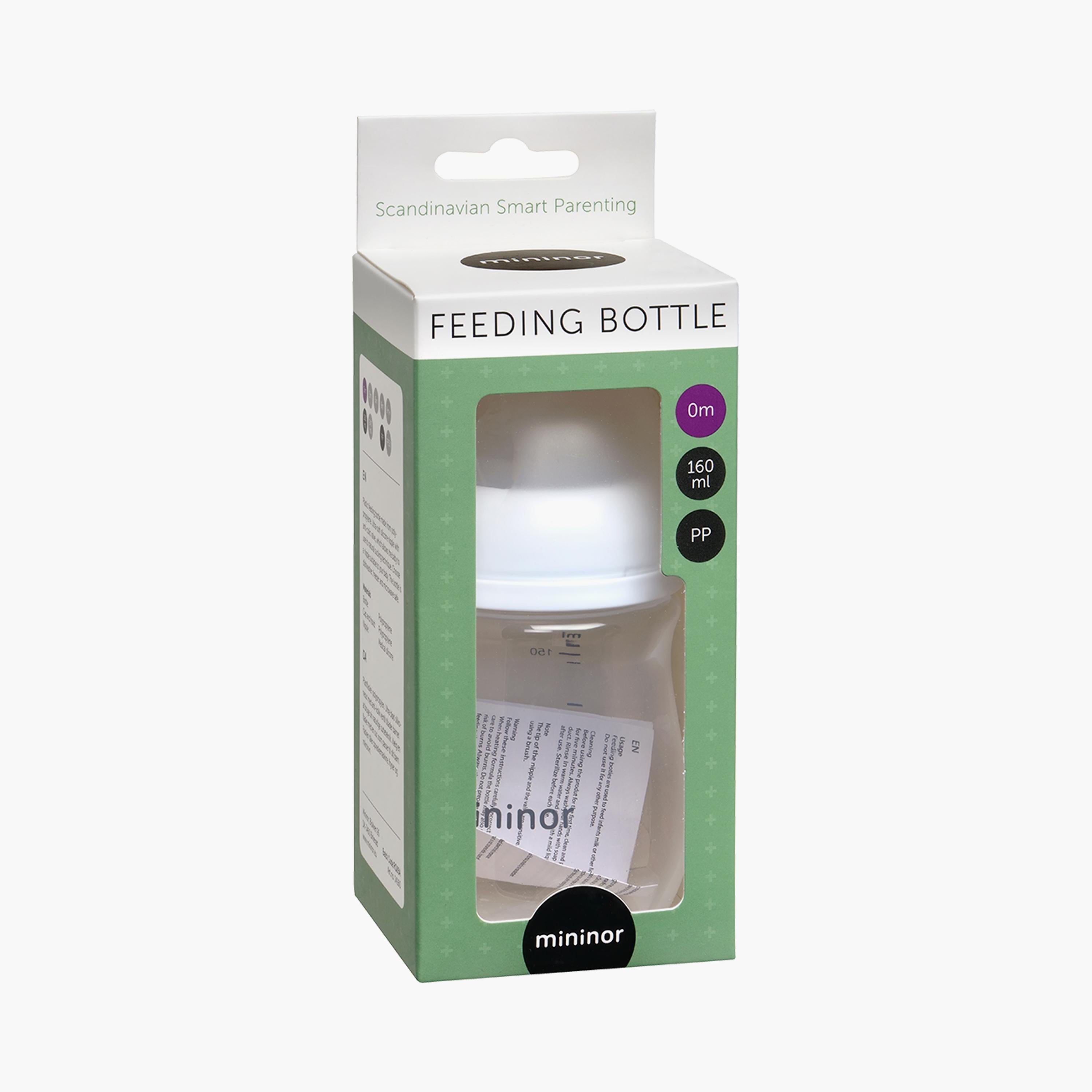 Mininor Feeding Bottle with Teat - 160 ml - 0 Months - Feeding