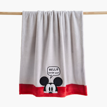Disney Mickey Mouse Applique Raschel Blanket - 76x102 cm - Grey