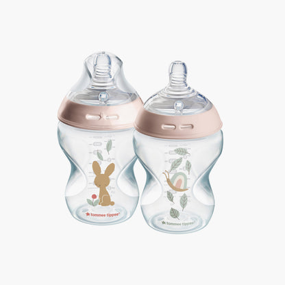 Tommee Tippee 2-Piece Closer to Nature Feeding Bottles - 260 ml - Feeding Bottles