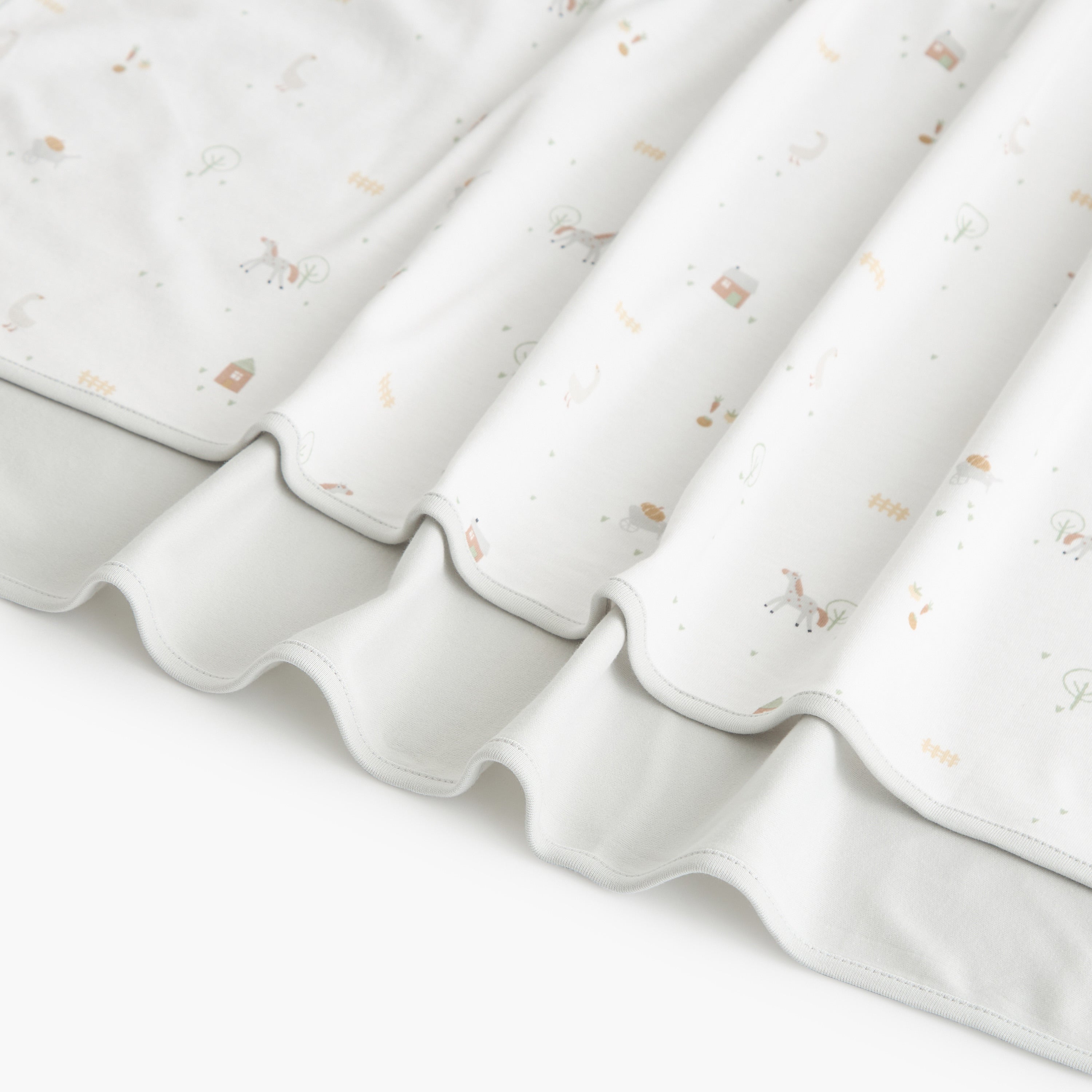 Juniors 2-Piece Horse Print Receiving Blanket Set
