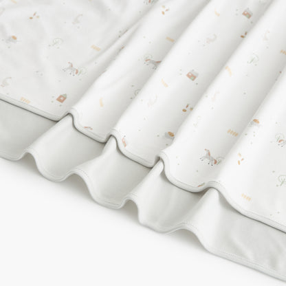 Juniors 2-Piece Horse Print Receiving Blanket Set