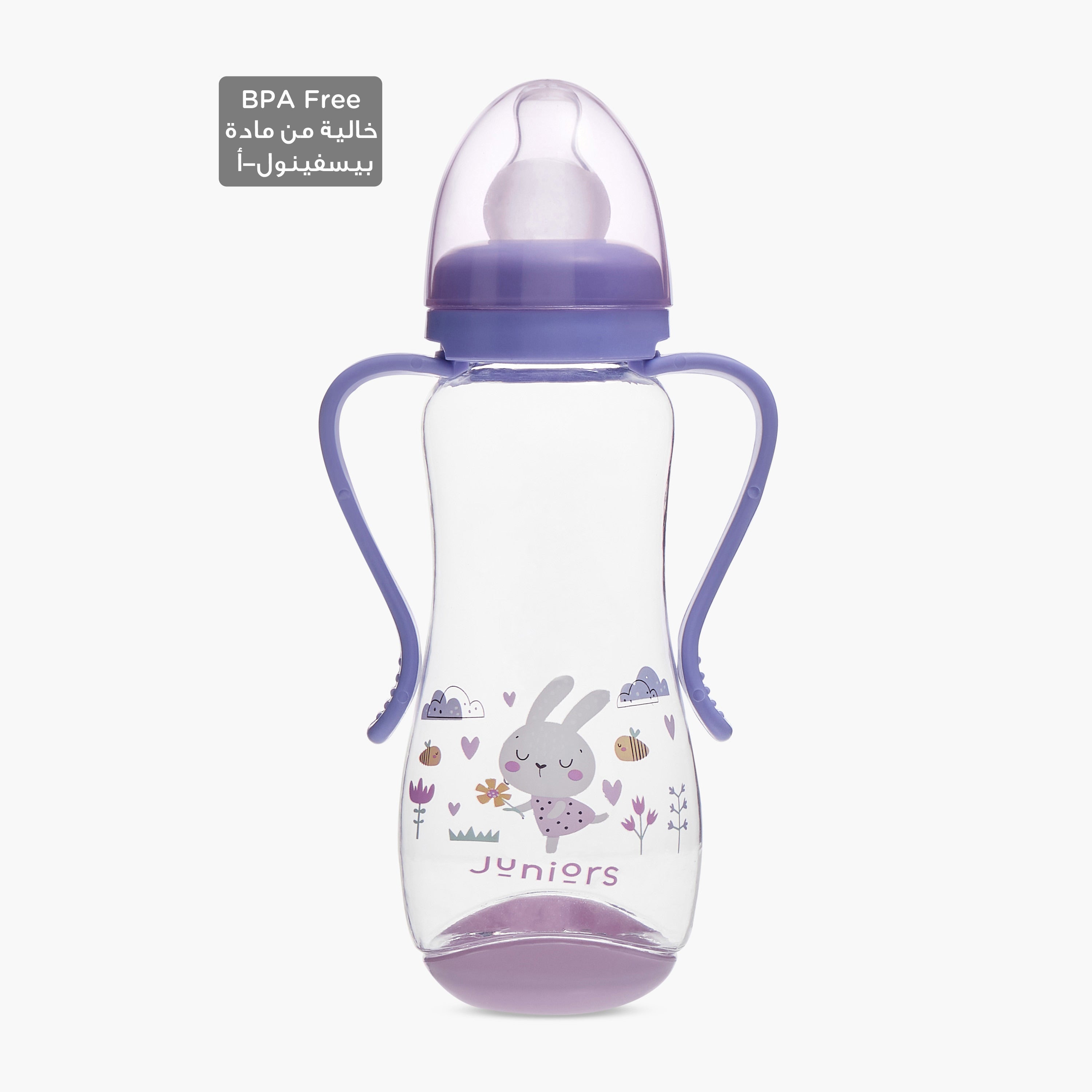 Juniors Printed Feeding Bottle with Handle - 250 ml