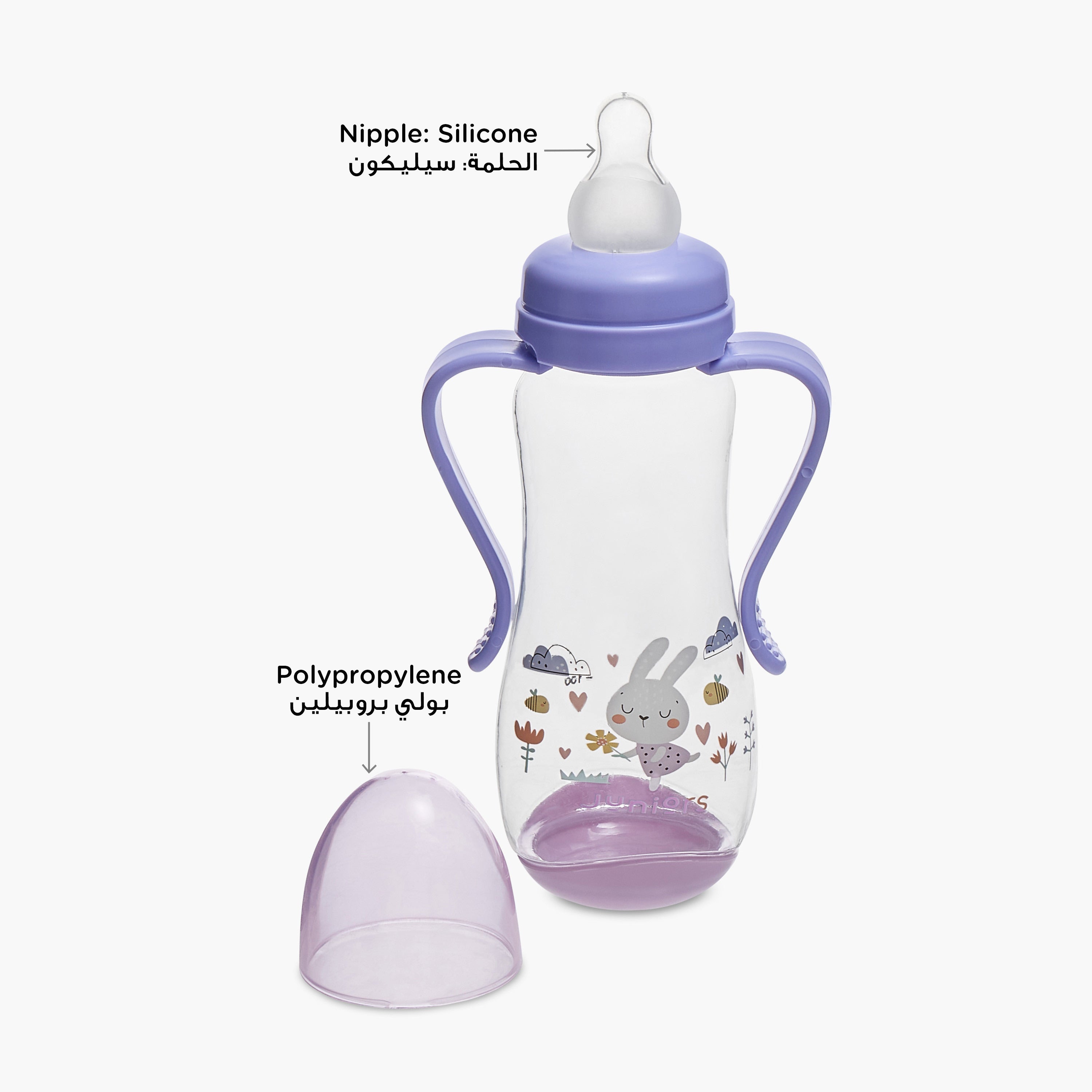 Juniors Printed Feeding Bottle with Handle - 250 ml
