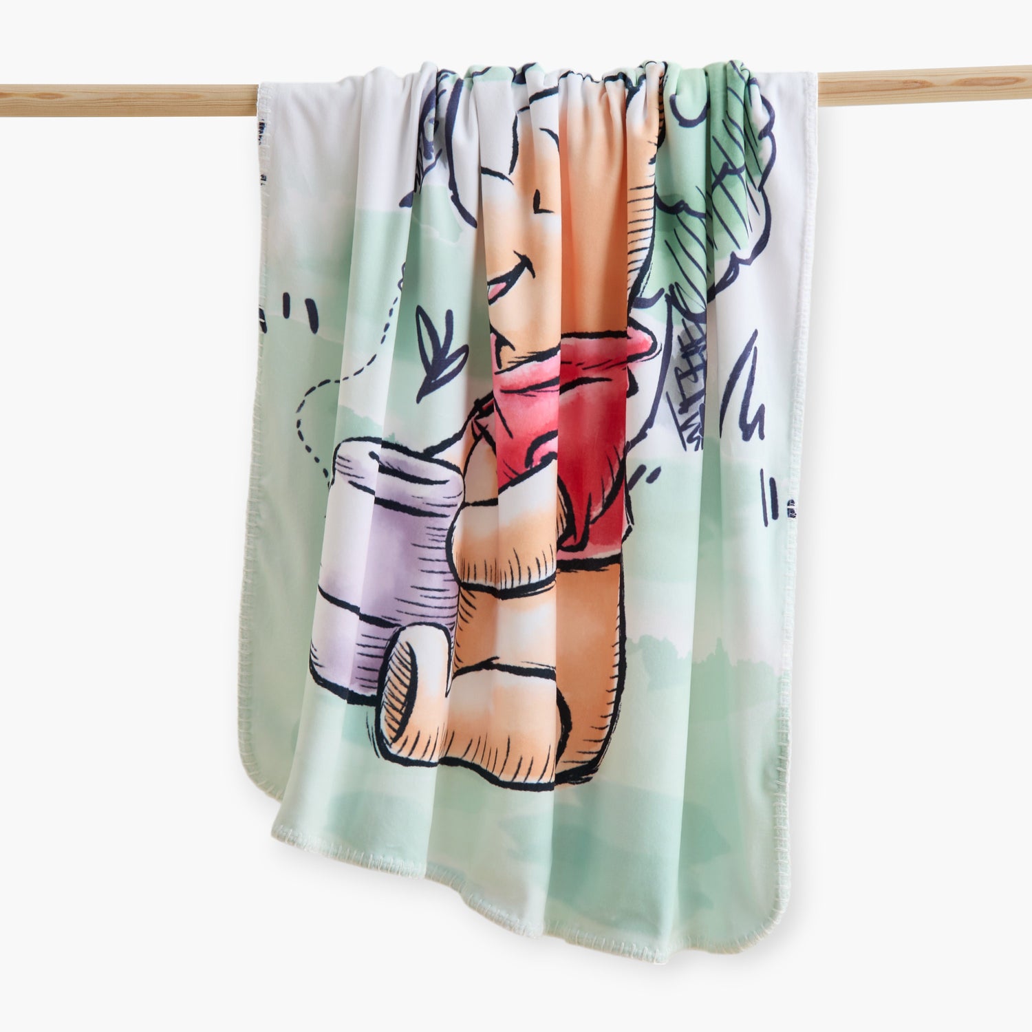 Disney Winnie the Pooh Print Raschel Blanket - 80x100 cm - HomeBabyNurseryBlankets &amp; SwaddlesBlankets &amp; Quilts