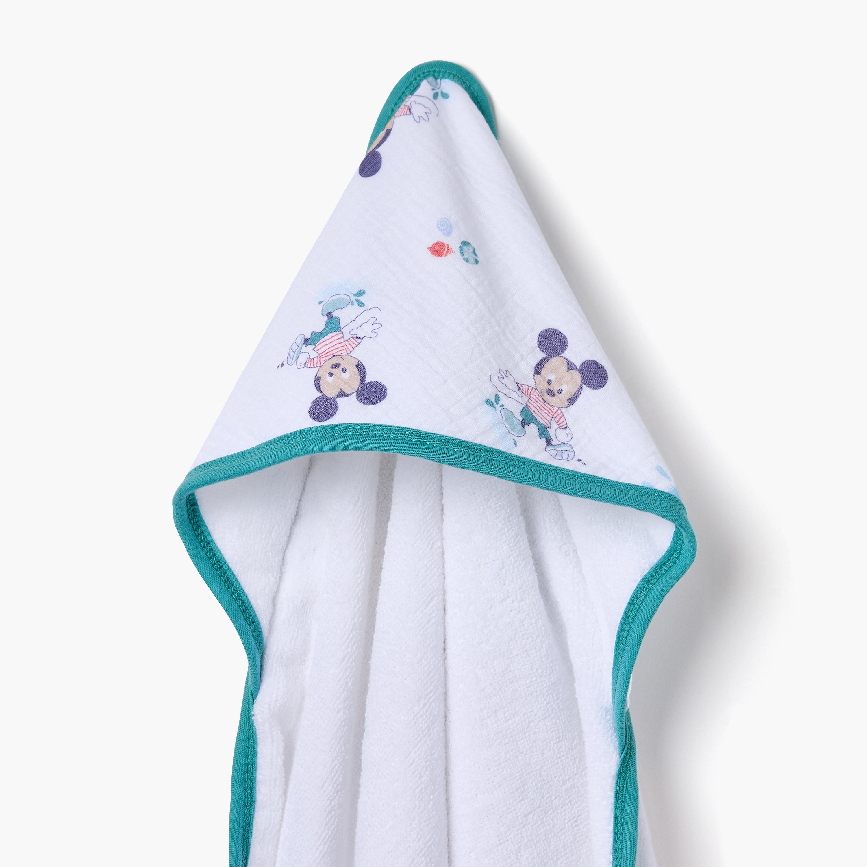 Disney Mickey Mouse Print Hooded Towel - 75x75 cm
