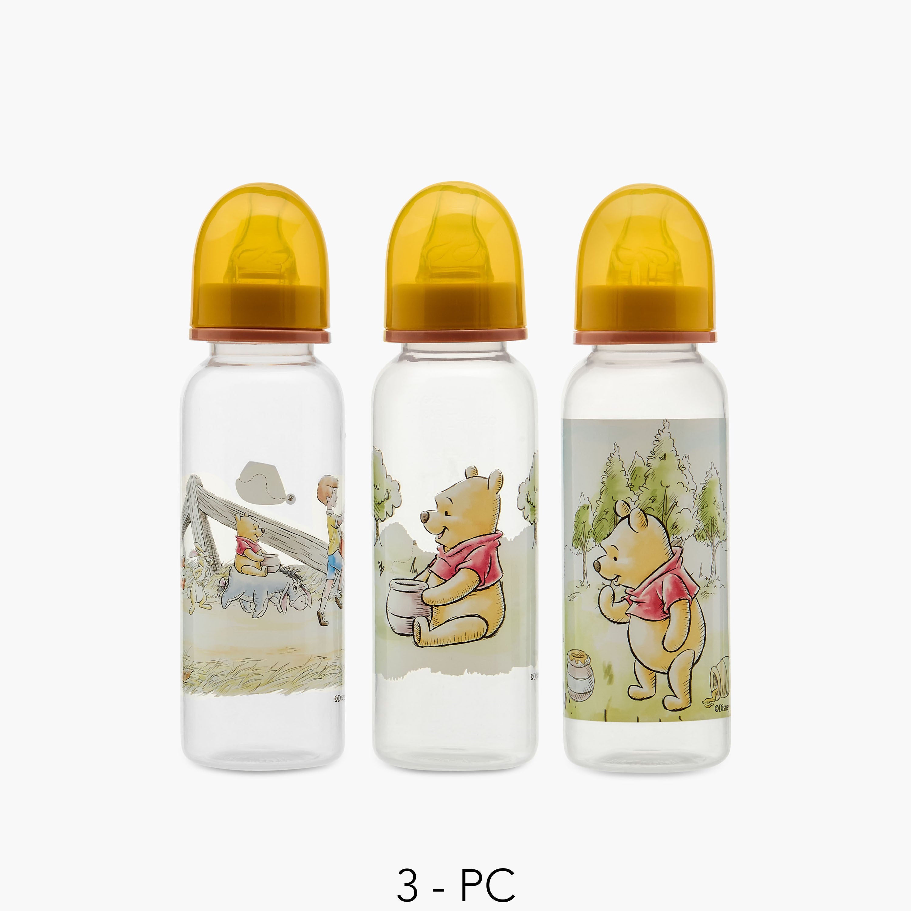 Disney Mickey and Friends Print 3-Piece Feeding Bottle Set