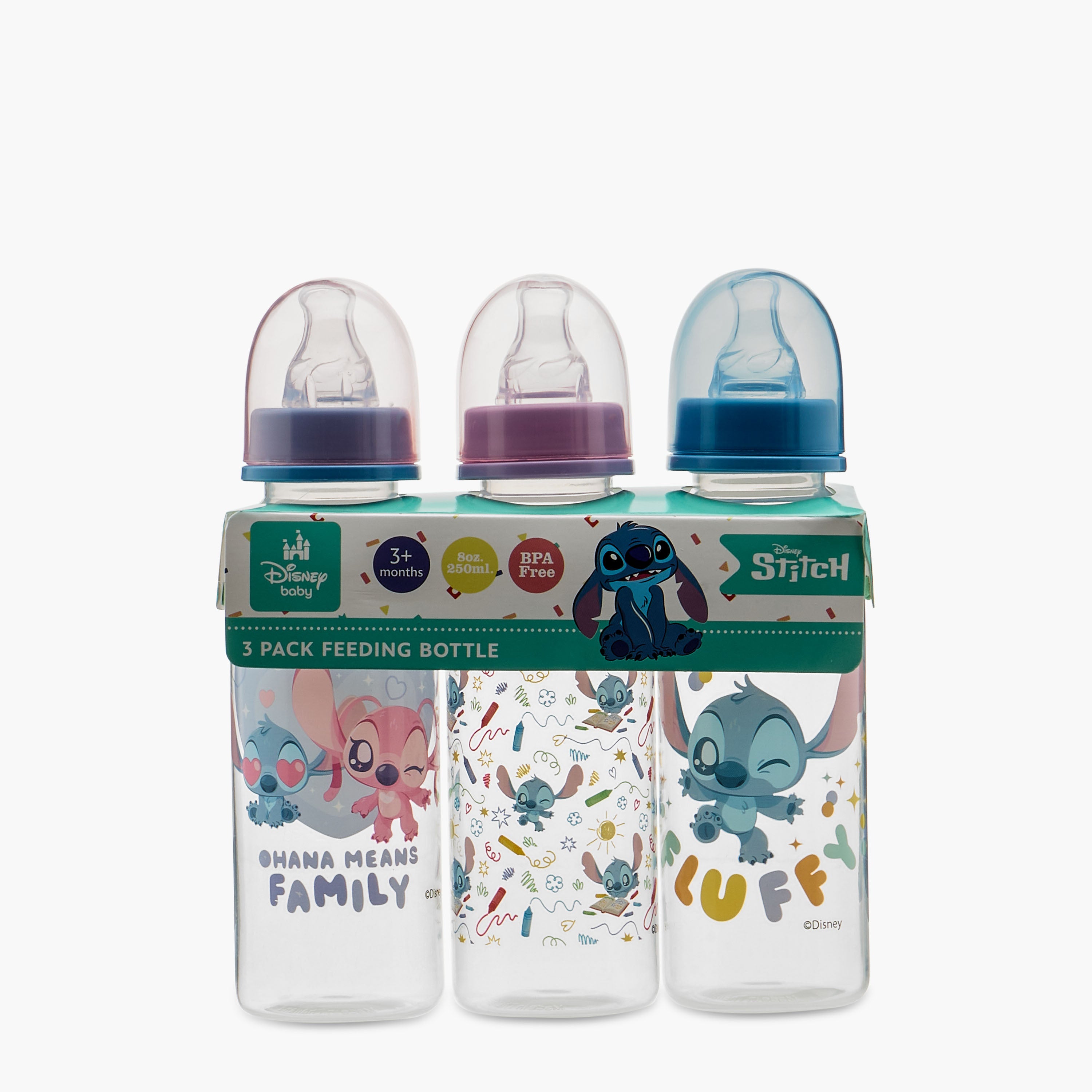 Disney Mickey and Friends Print 3-Piece Feeding Bottle Set