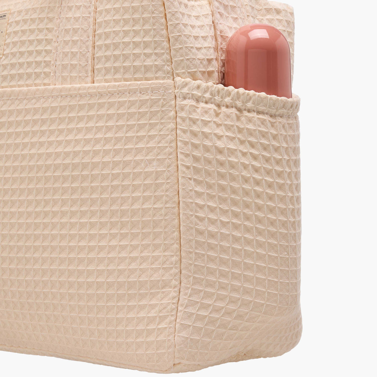 Giggles Pique Textured Diaper Bag with Zip Closure