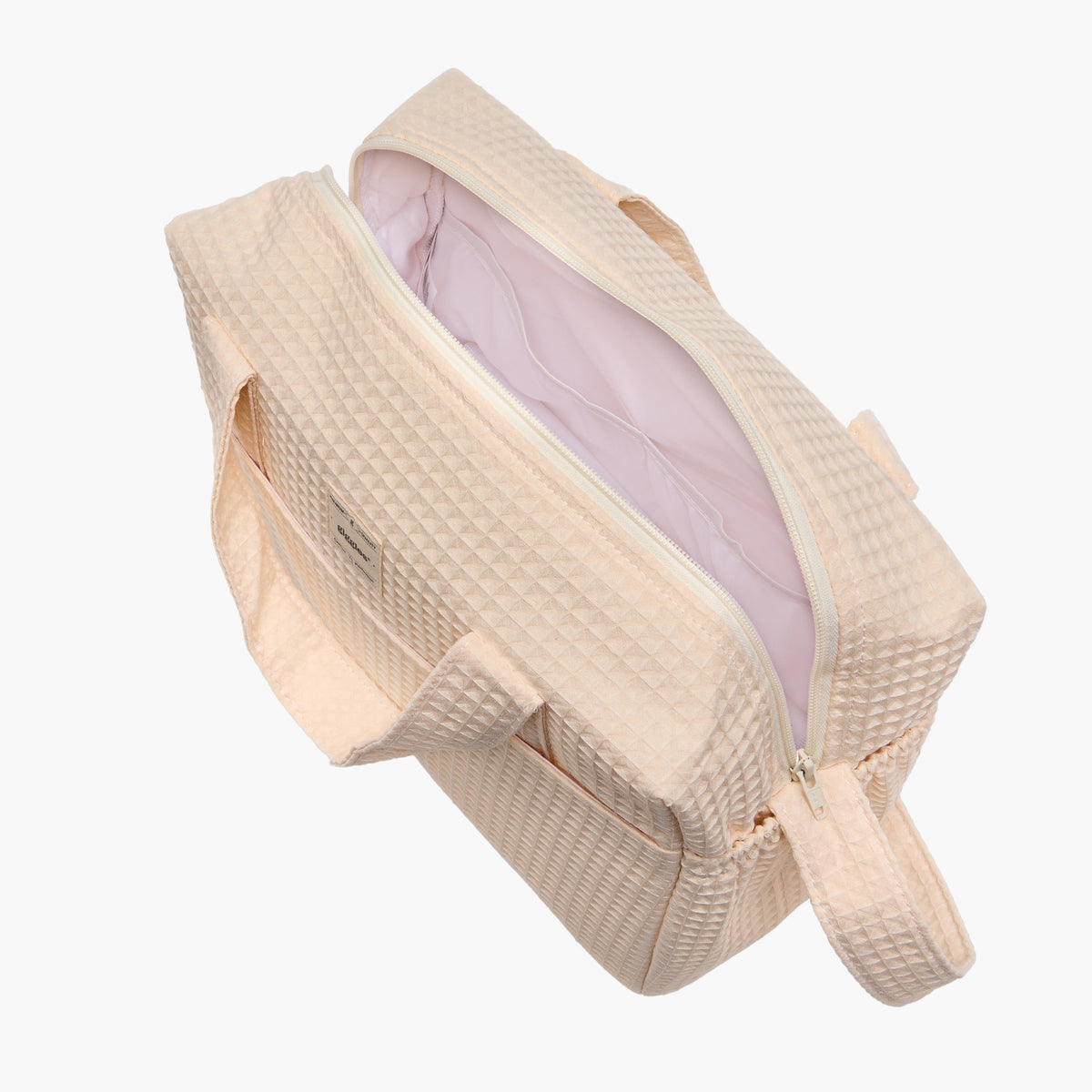 Giggles Pique Textured Diaper Bag with Zip Closure