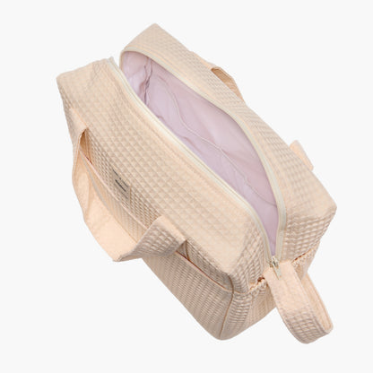 Giggles Pique Textured Diaper Bag with Zip Closure