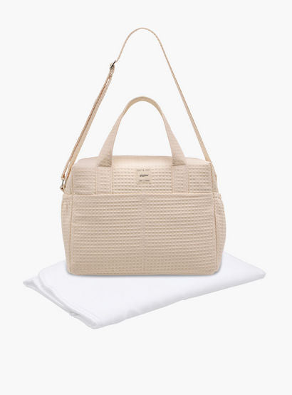 Giggles Pique Textured Diaper Bag with Zip Closure-baby-gear-diaperbags-image-3