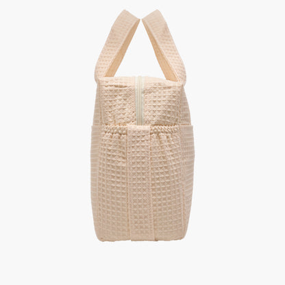 Giggles Pique Textured Diaper Bag with Zip Closure