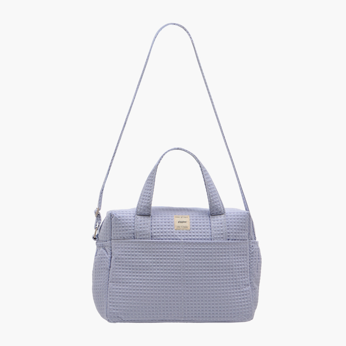 Giggles Pique Textured Diaper Bag with Zip Closure