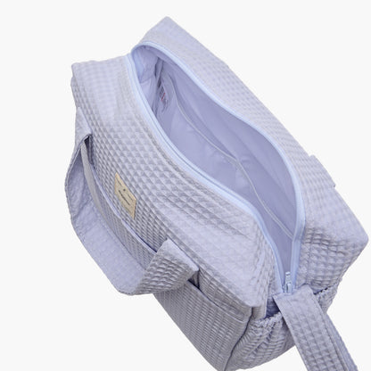 Giggles Pique Textured Diaper Bag with Zip Closure